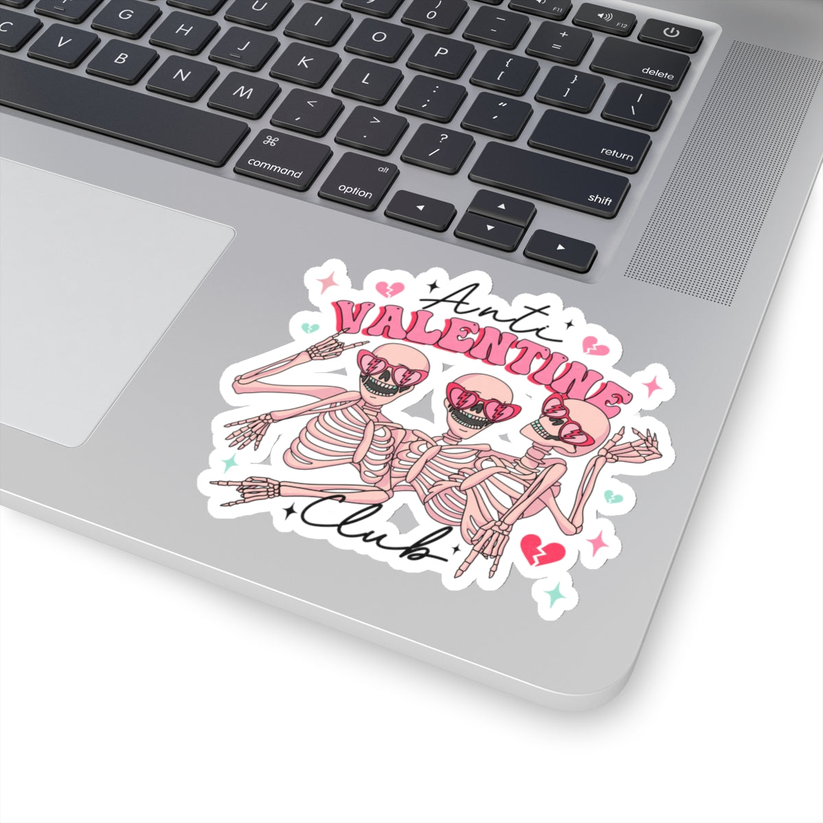 Skeleton Anti Valentines Day Funny Anti Valentines Day Vinyl Sticker