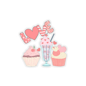 Love Cupcakes Foodie Cute Pink Vinyl Sticker