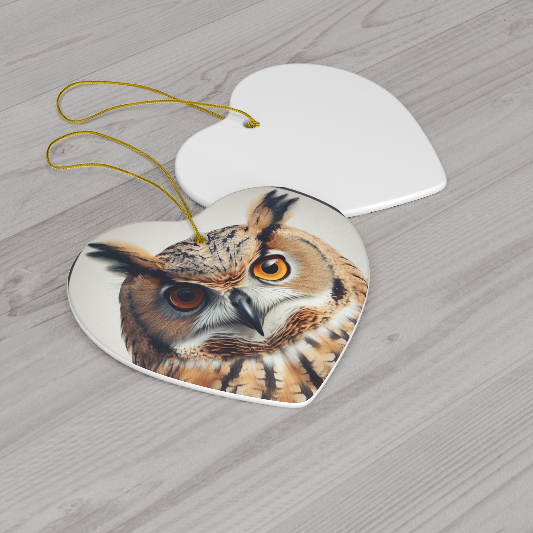 Owl Ceramic Christmas Ornament