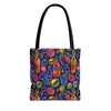 Neon Fruit Print Back to School Tote Bag