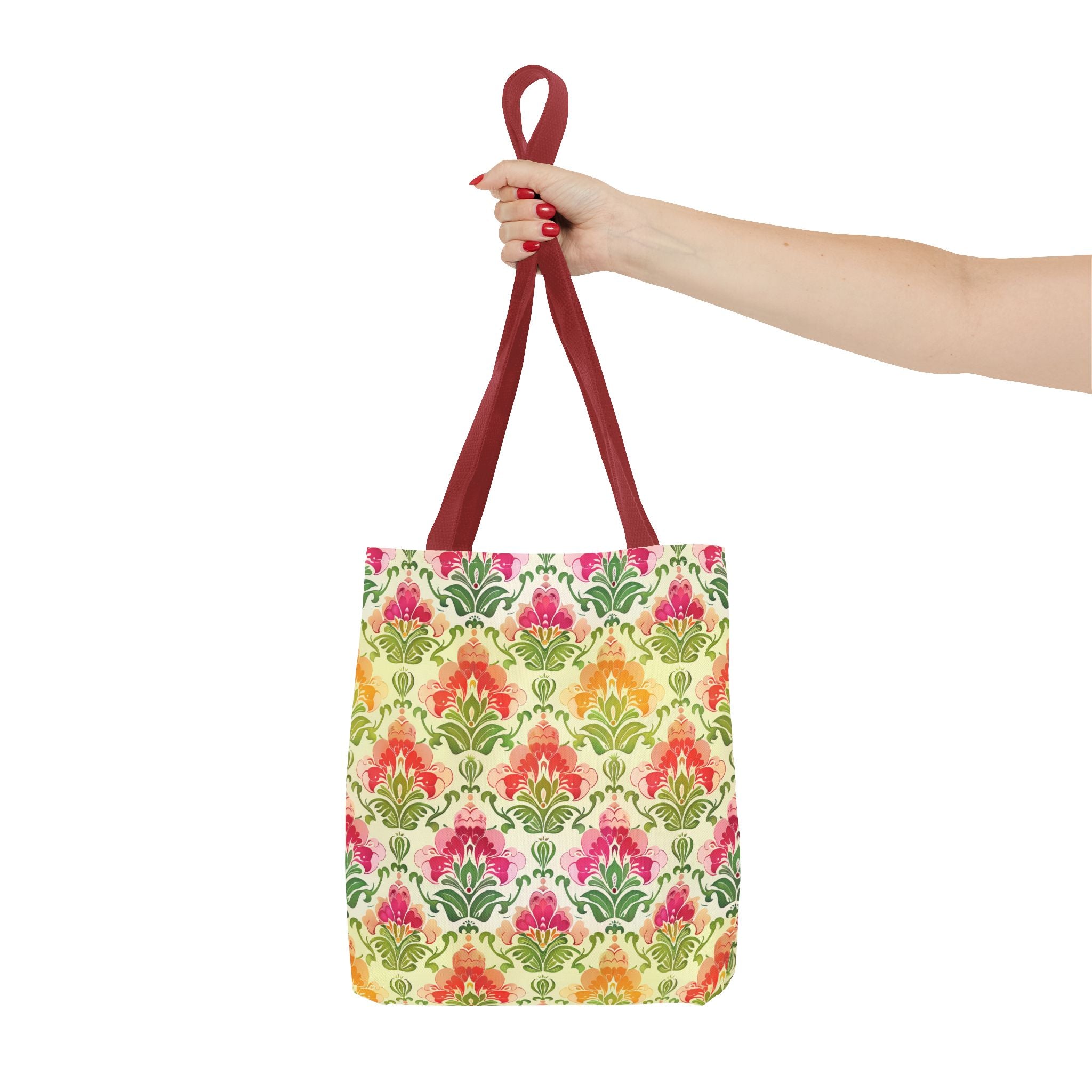 Pink & Green Pattern Tote Bag