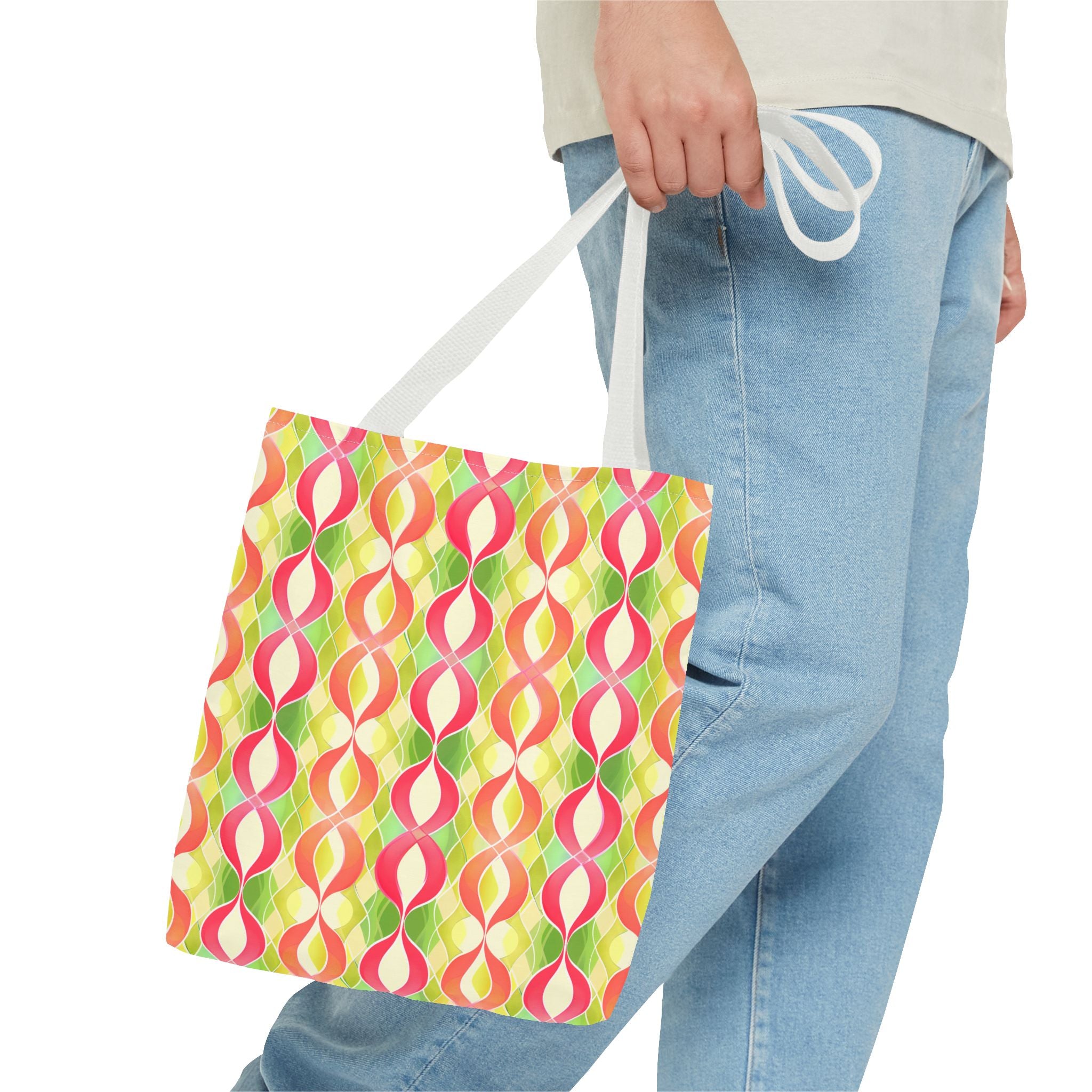 Pink & Green Chains Tote Bag