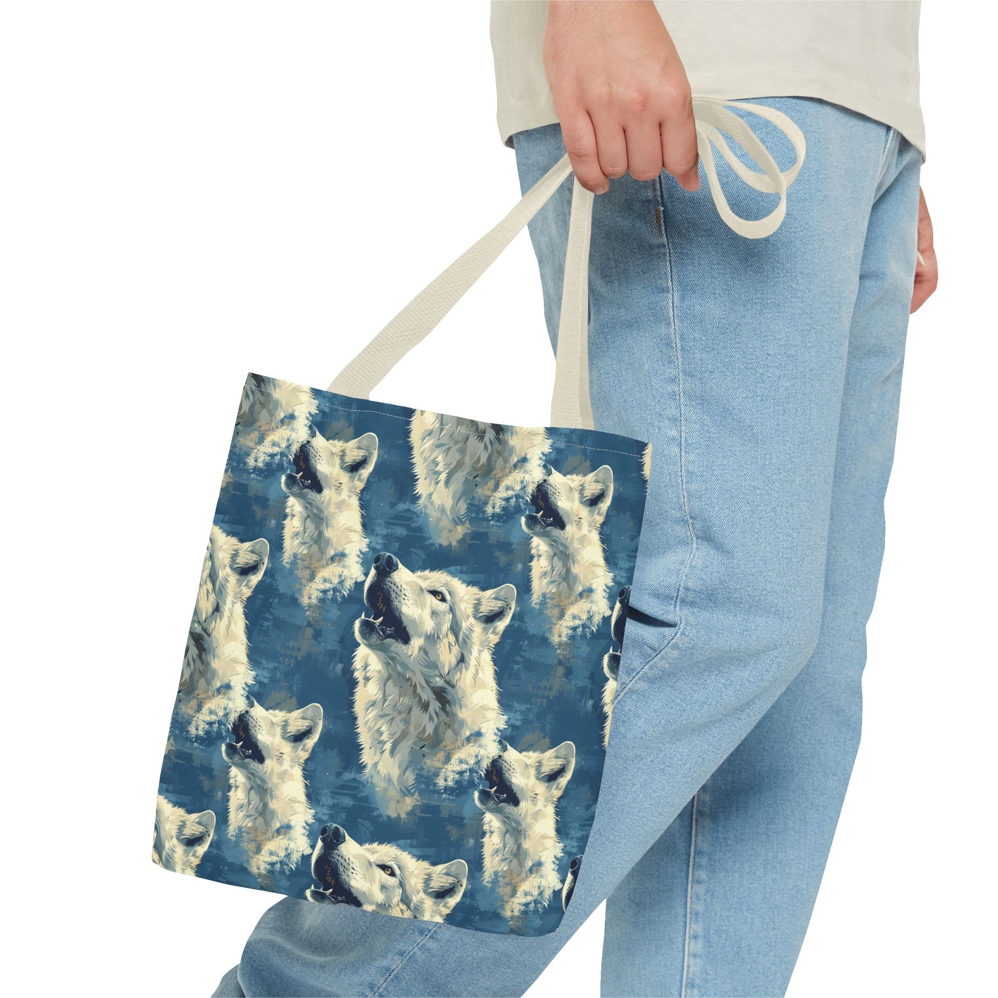 Howling Wolf Rustic Lodge Tote Bag