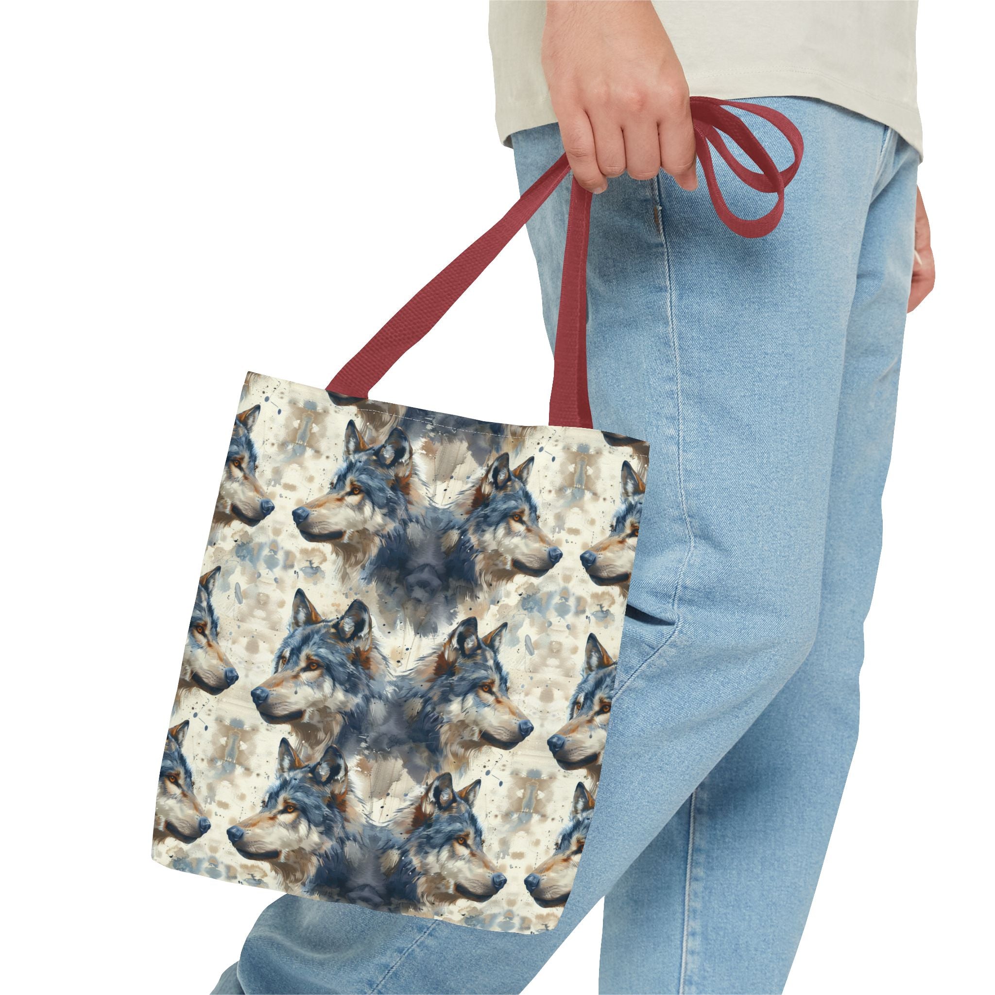 Wolf Rustic Lodge Tote Bag