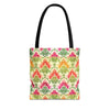 Pink & Green Pattern Tote Bag