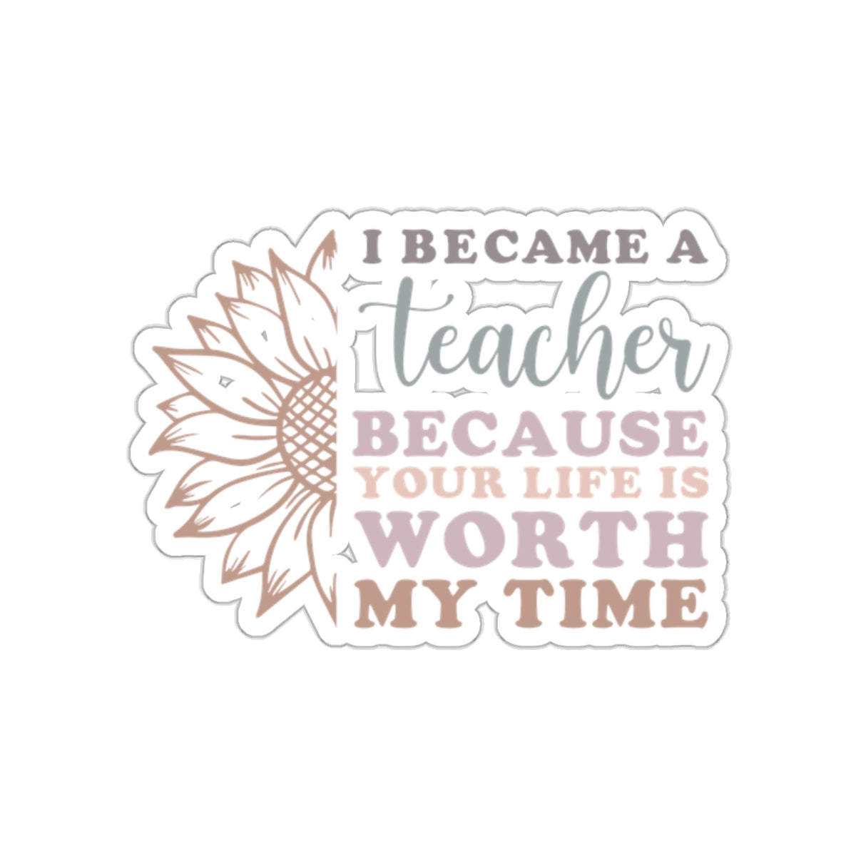 Sunflower Teacher Appreciation Sticker for Teachers back To School Gift