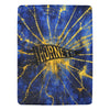 Cranberry Lake Designs Hornets Logo Blanket - Blue and Gold Tie Dye