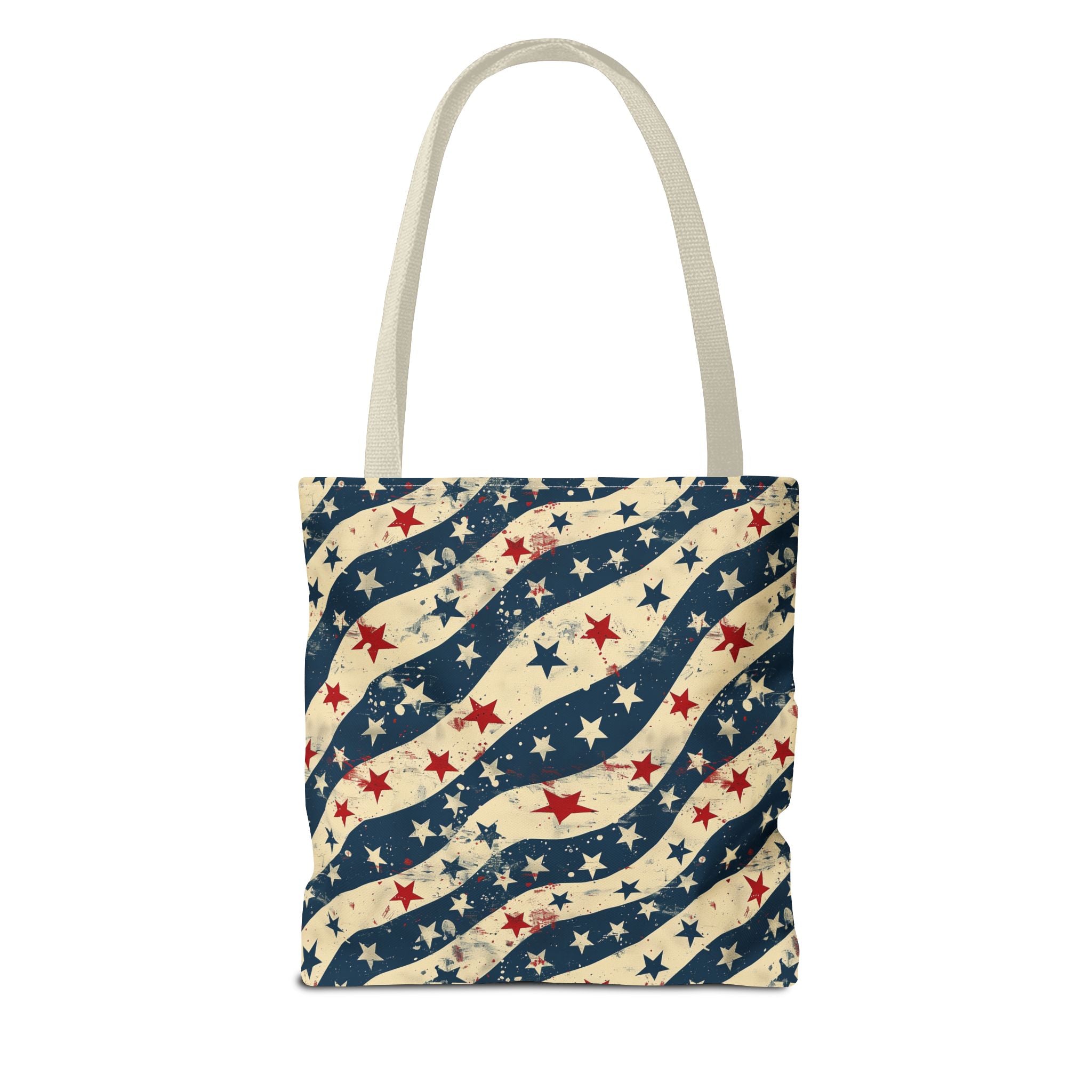 Stars & Stripes American Flag Pattern Patriotic Tote Bag