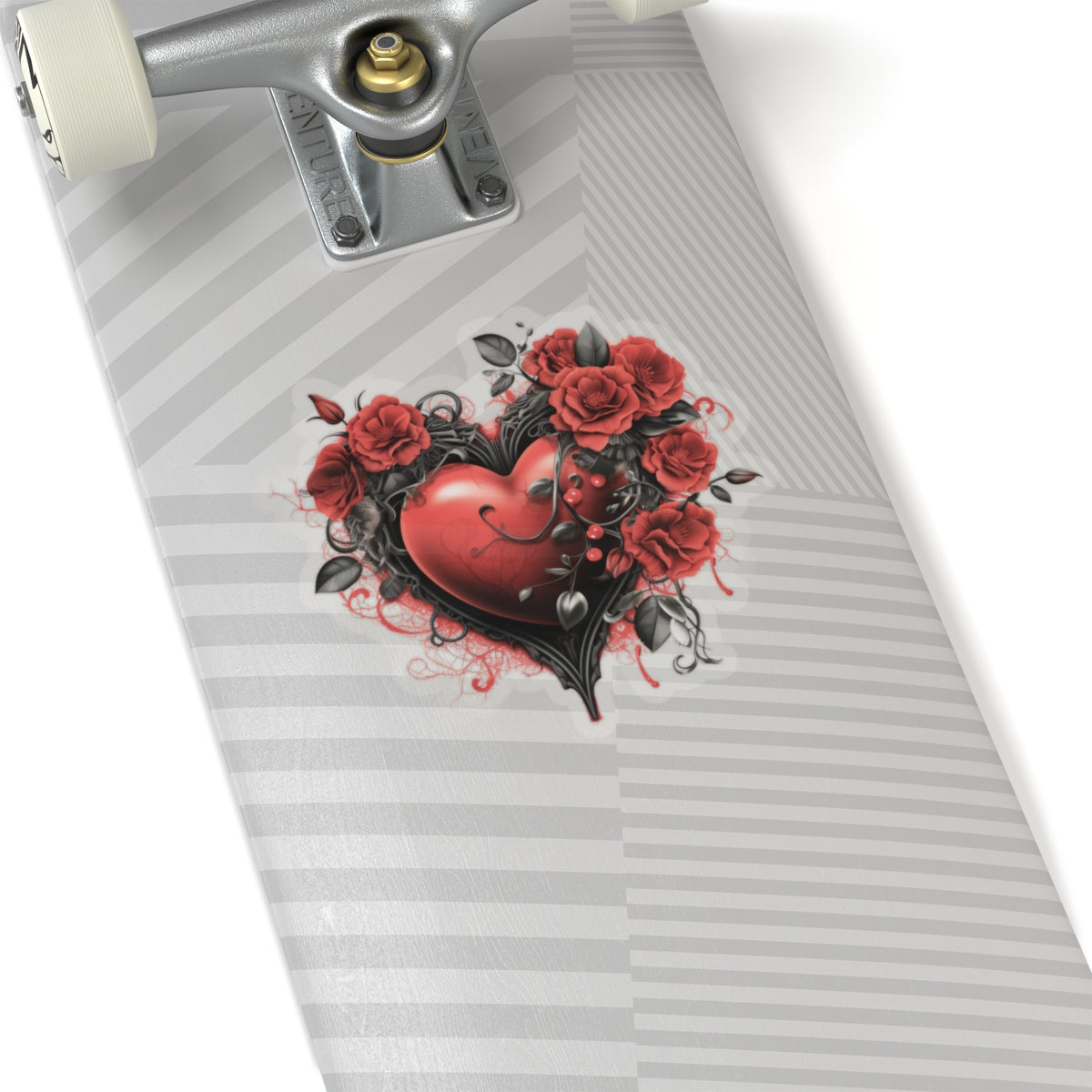 Red Roses Heart Vinyl Sticker