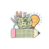 Green Camo Apple Pencil Adorable Girls Sticker for Teachers Kids back To School Gift