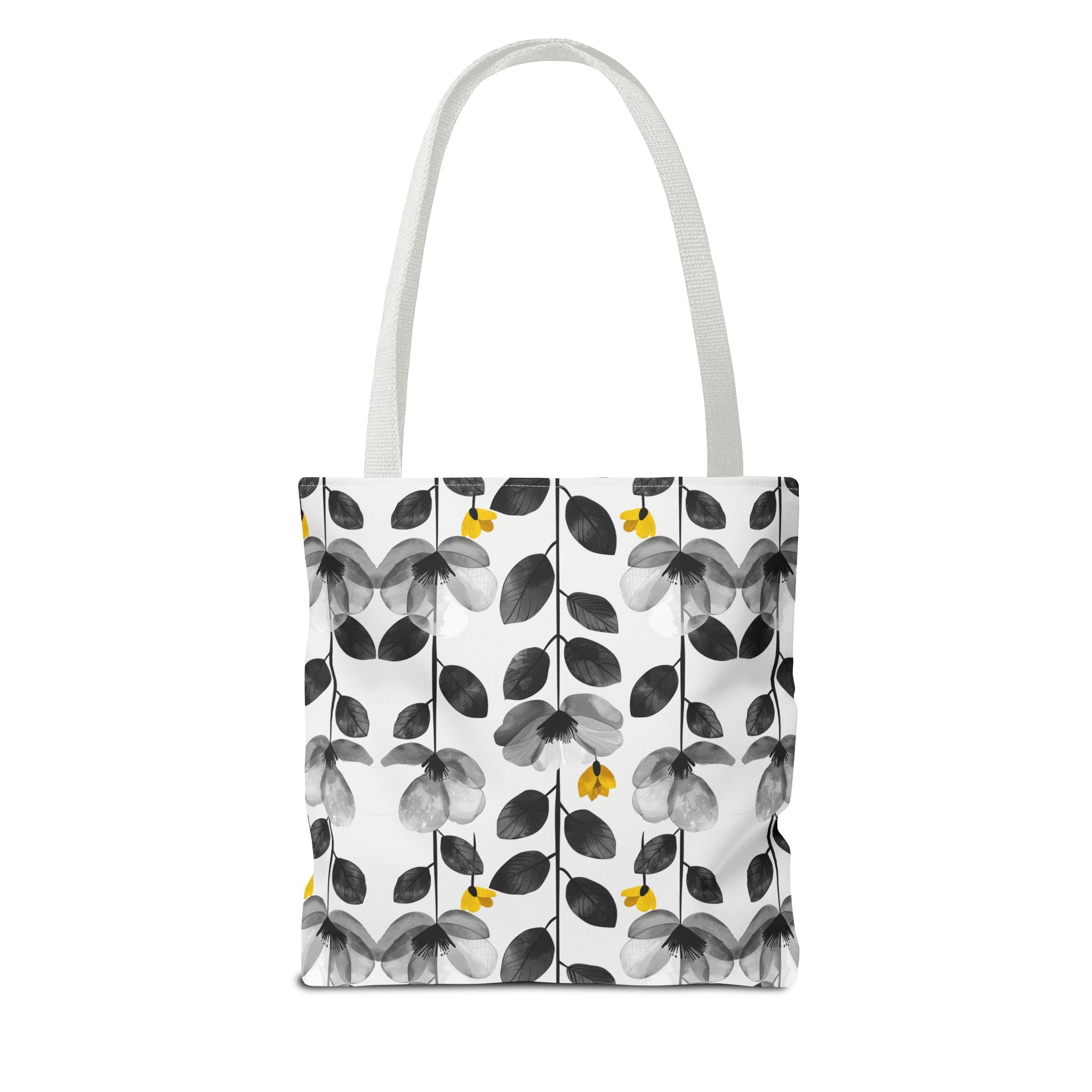 Black & White Floral Tote Bag