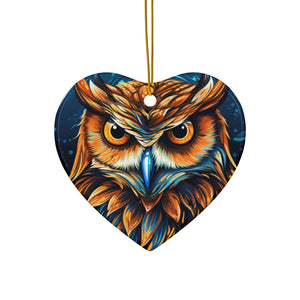 Cherished Owl Ceramic Ornament