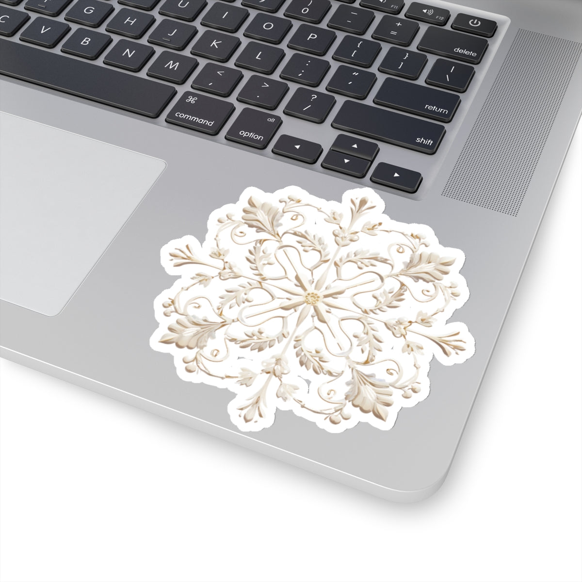 Ornate Snowflake Holiday Christmas Vinyl Sticker