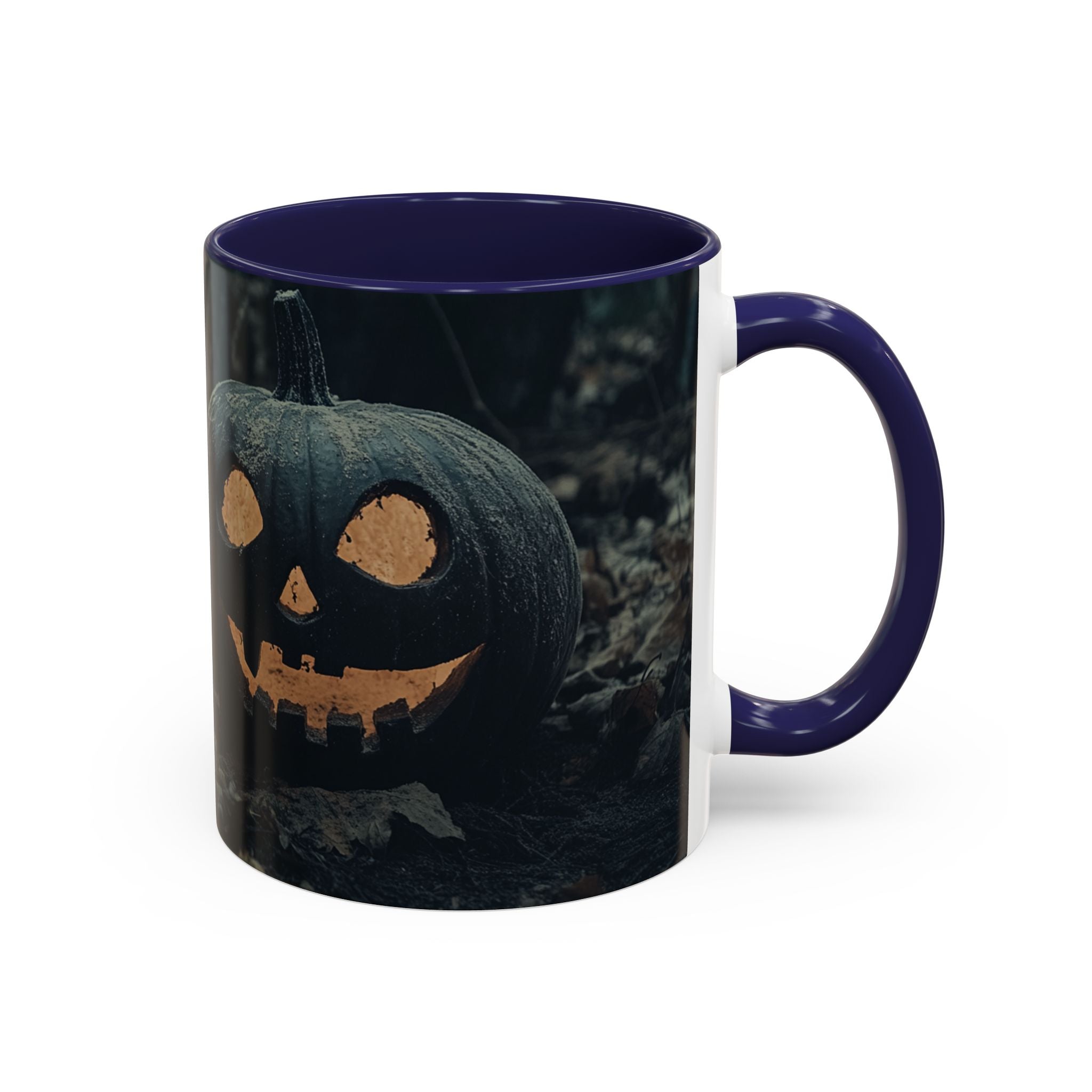 Spooky Halloween Mug | Black Pumpkin Coffee Cup | Gothic Decor | Unique Gift for Halloween Lovers | 11oz & 15oz