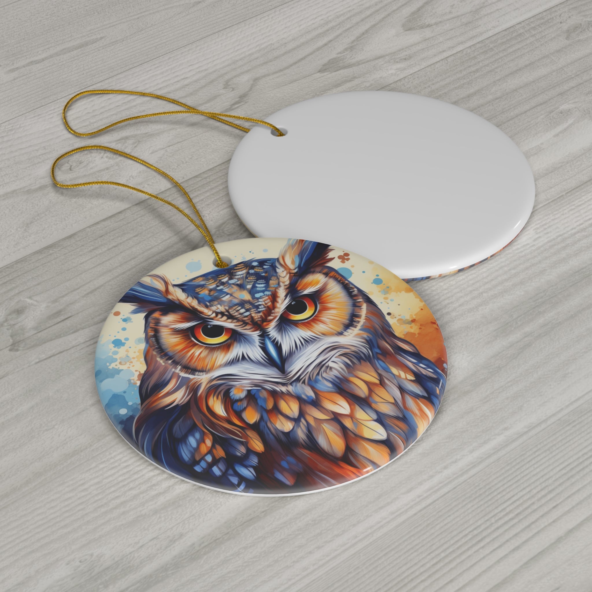 Owl Ceramic Ornament: 2023 Christmas Gift