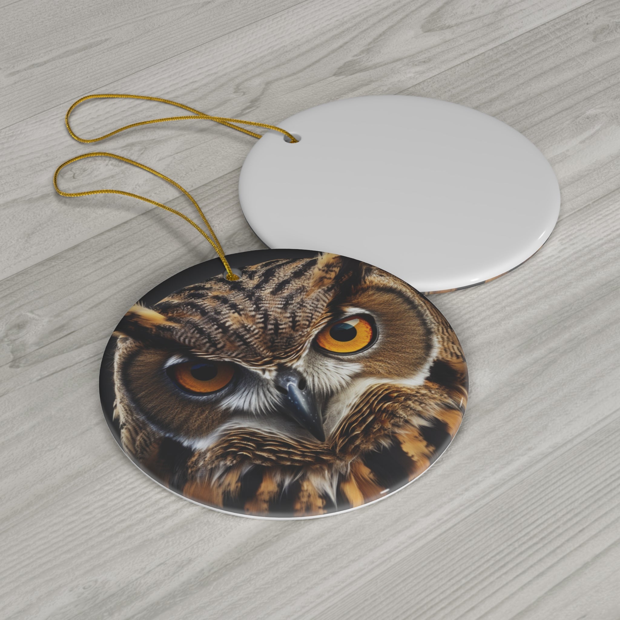 Personalized Owl Ceramic Ornament - 2023 Christmas Gift