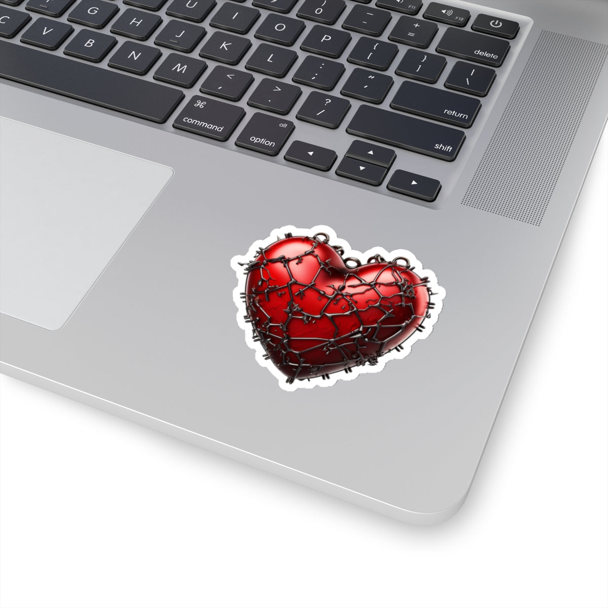 Red Heart Chains Vinyl Sticker