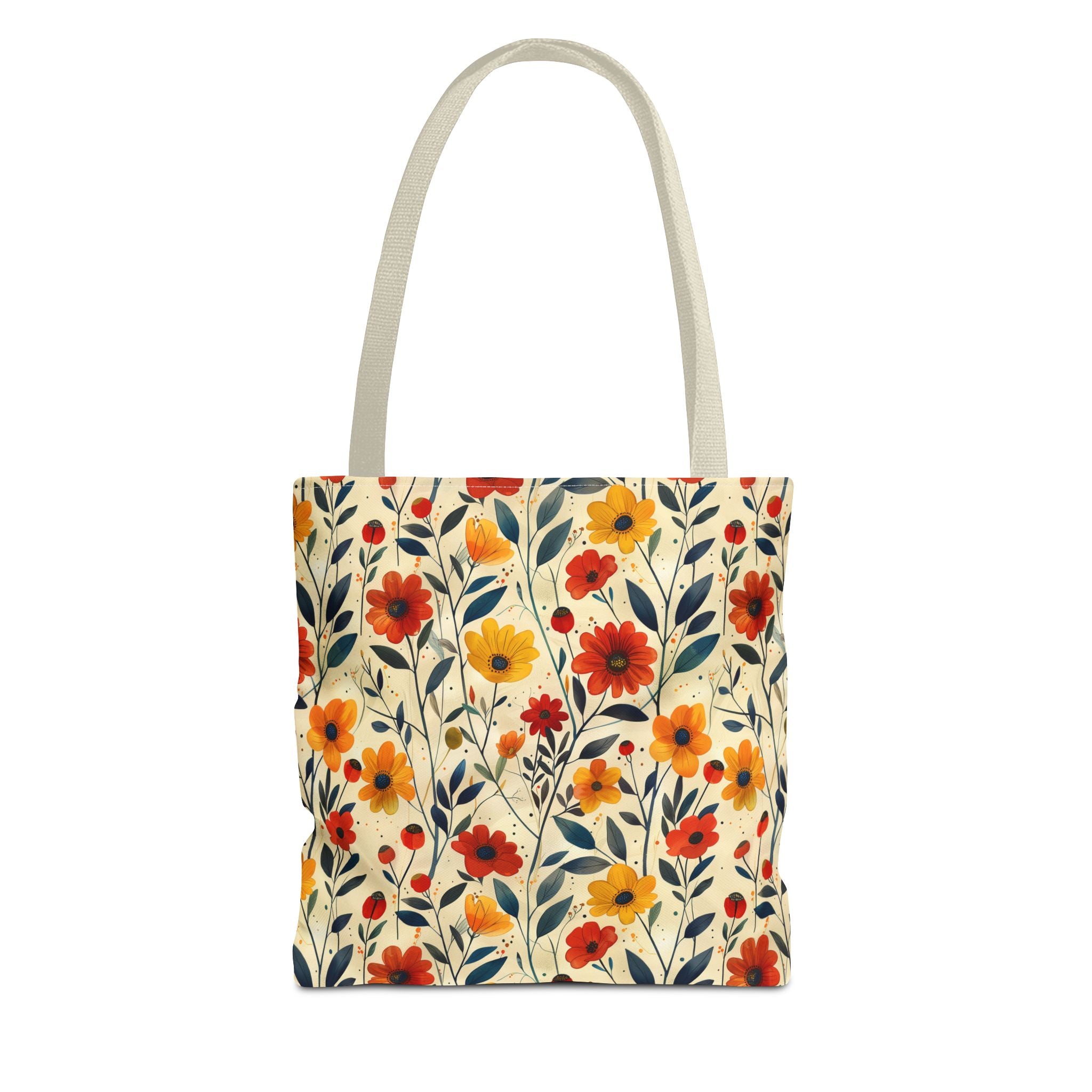 Autumn Color Floral Tote Bag