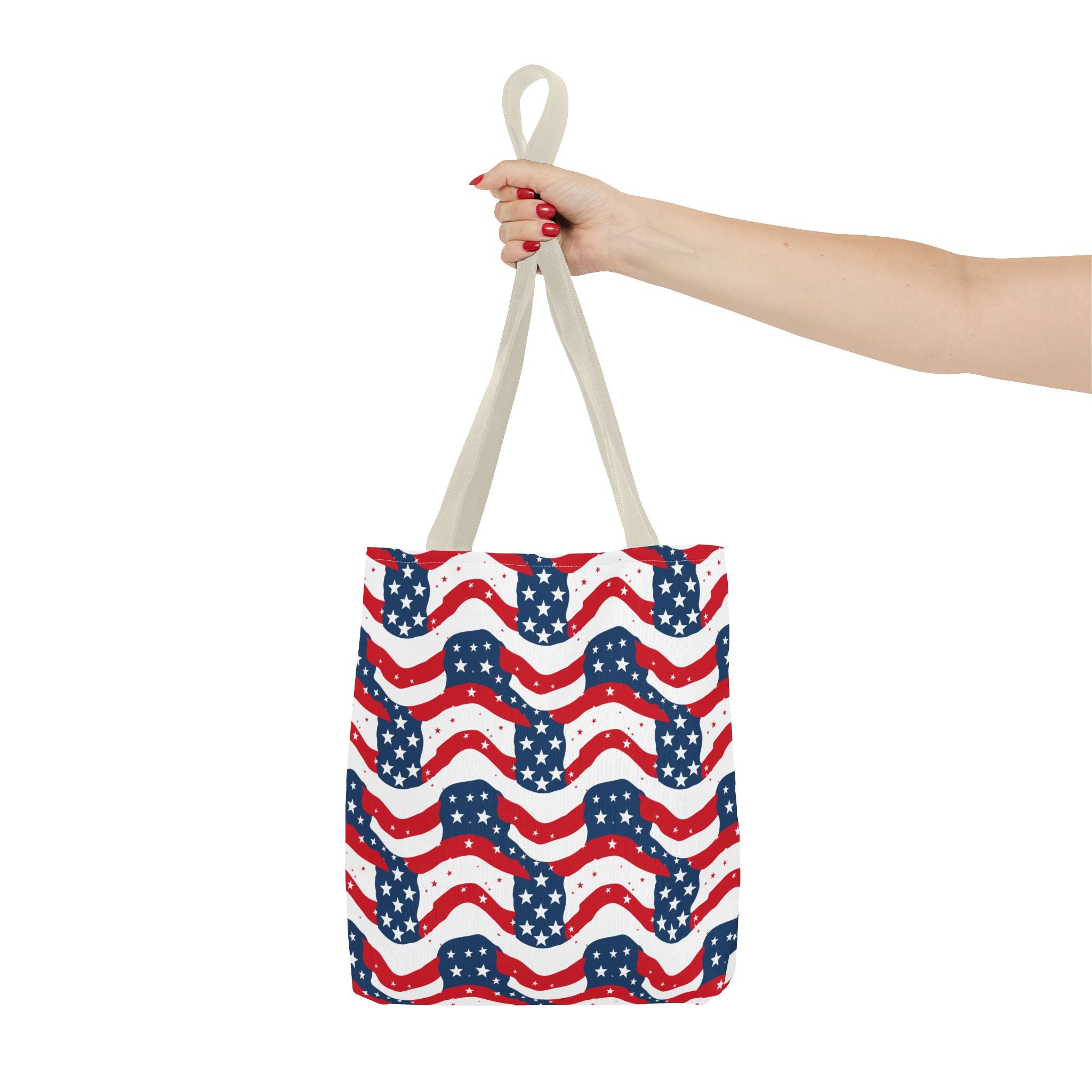 American Flag Pattern Patriotic Tote Bag