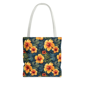 Orange Flower Summer Tote Bag