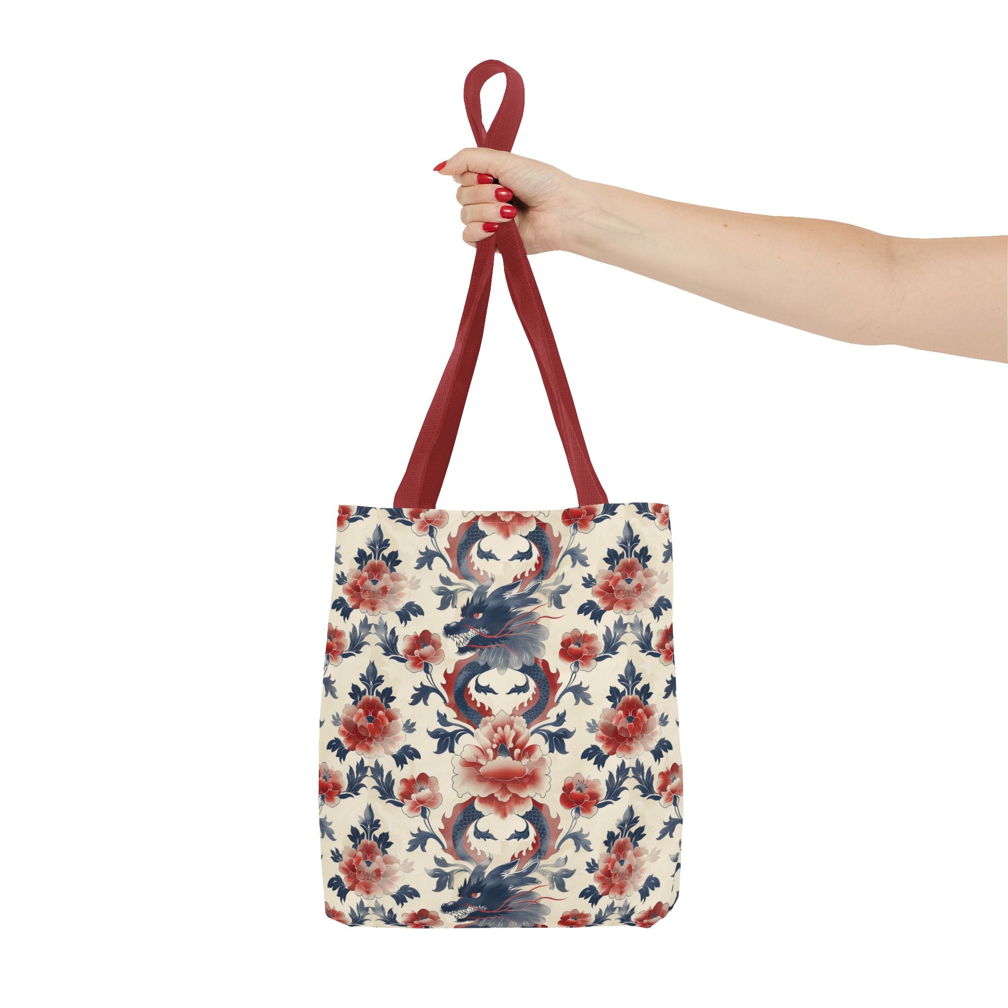 Red Blue Dragons Tote Bag