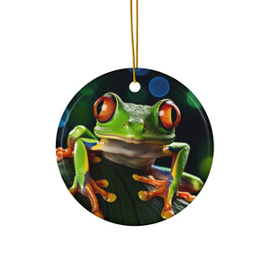 2023 Christmas Tree Frog Ceramic Ornament