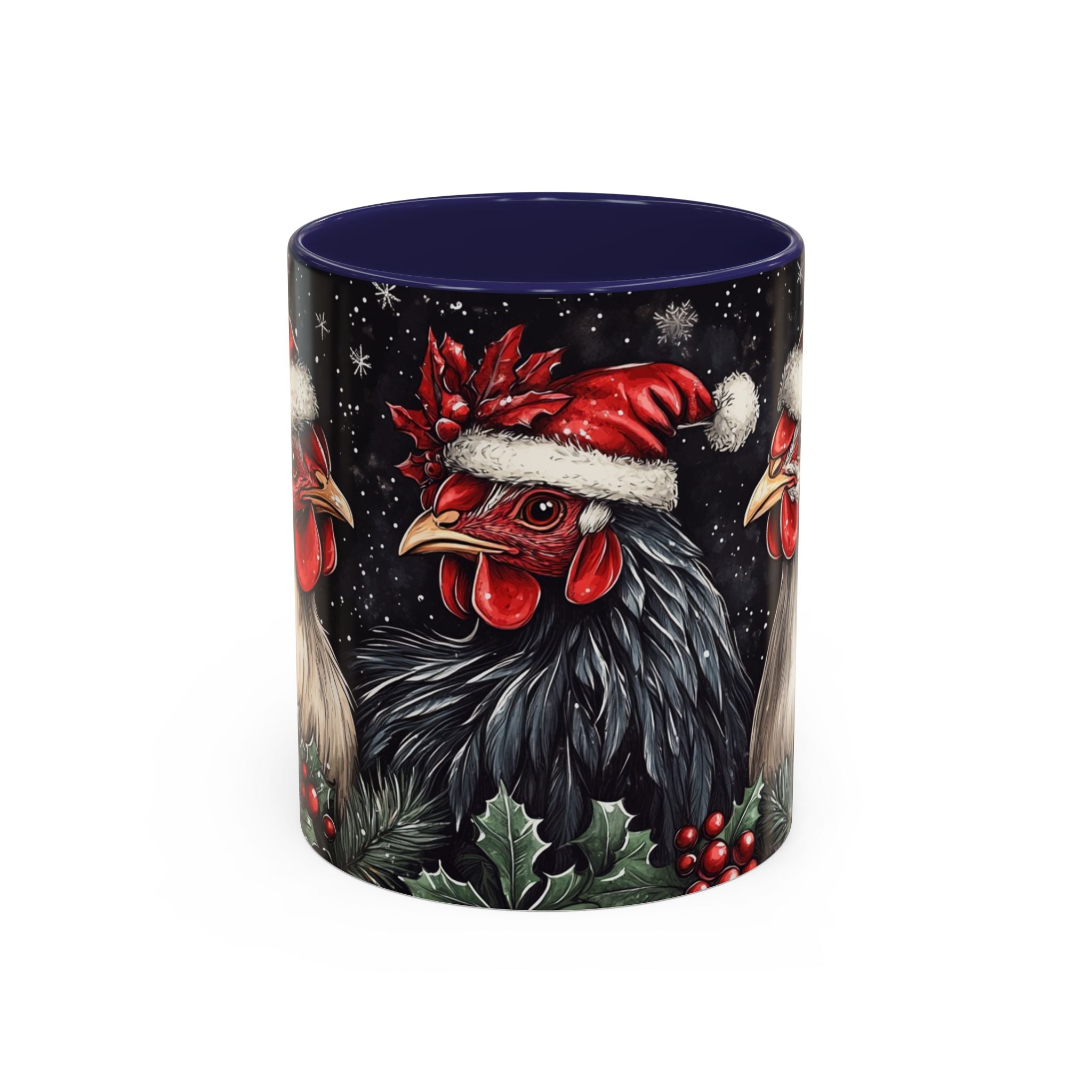 Christmas Chickens Mug | Funny Holiday Coffee Cup | Festive Farmhouse Decor | Unique Xmas Gift | 11oz & 15oz