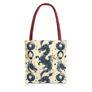 Dark Blue Dragons Tote Bag