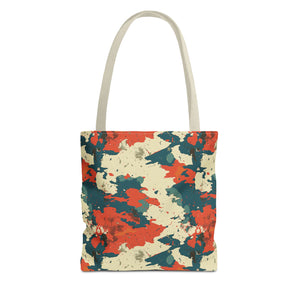 Red Blue Digital Camouflage Tote Bag