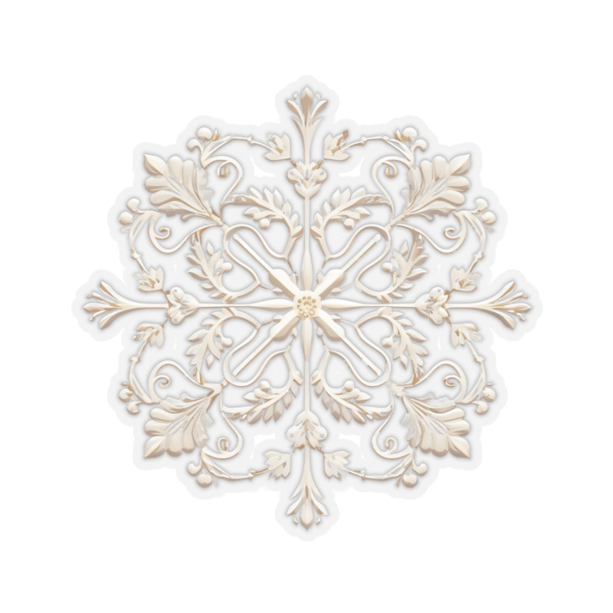 Ornate Snowflake Holiday Christmas Vinyl Sticker