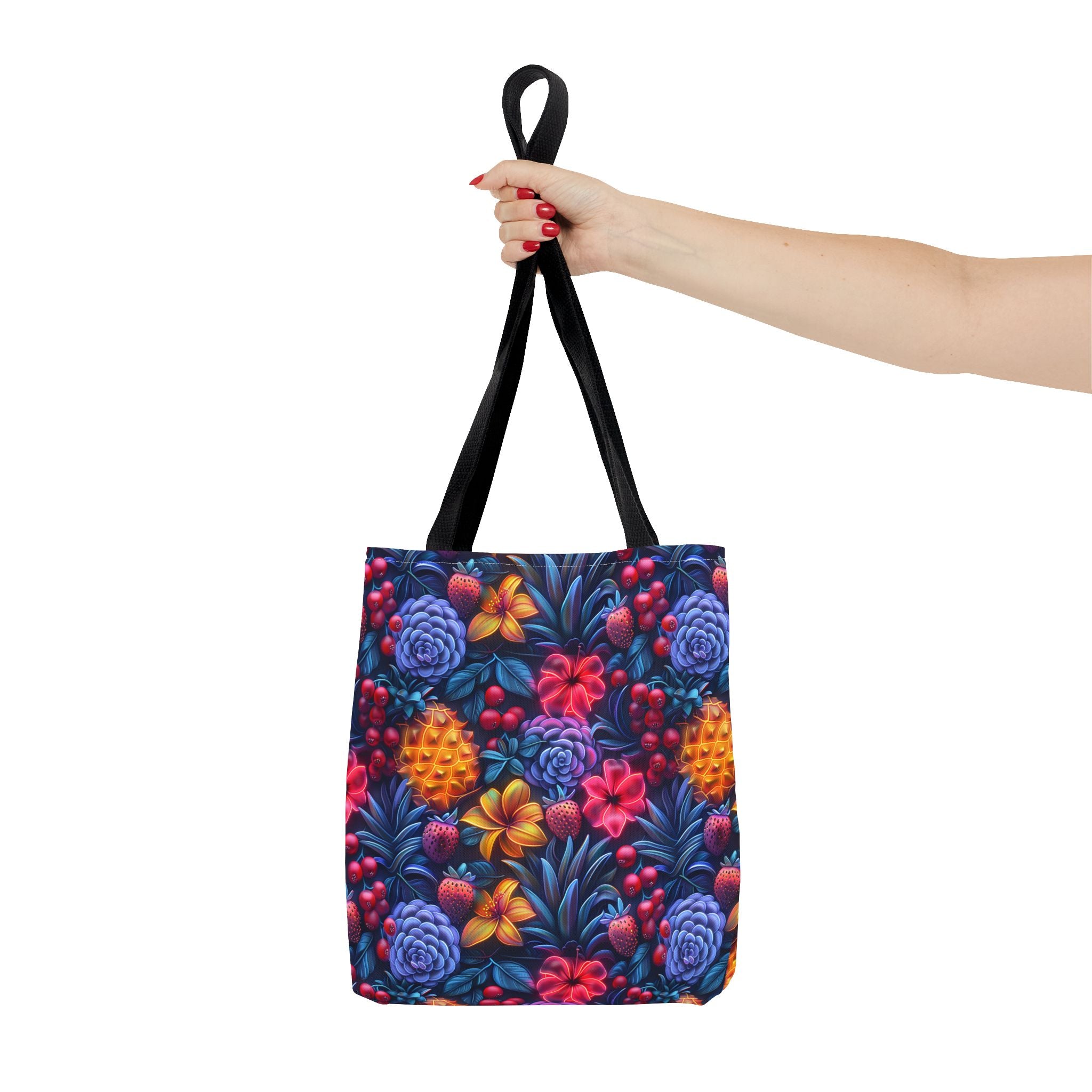 Colorful Fruit Print Back to School Tote Bag