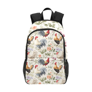 Charming Country Rustic Floral Chicken Backpack - Cranberry Lake Design Co.  #