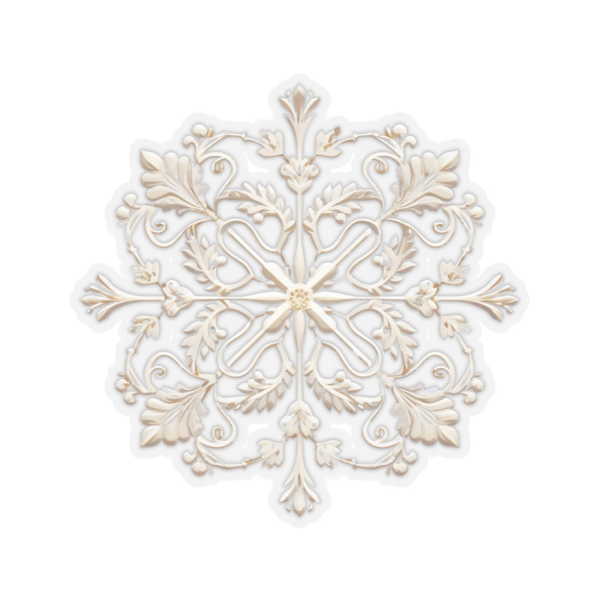 Ornate Snowflake Holiday Christmas Vinyl Sticker