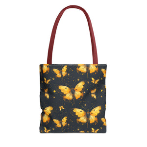 Whimsical Gold Butterfly Fairycore Tote Bag