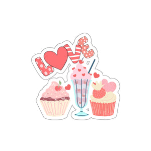 Love Cupcakes Foodie Cute Pink Vinyl Sticker