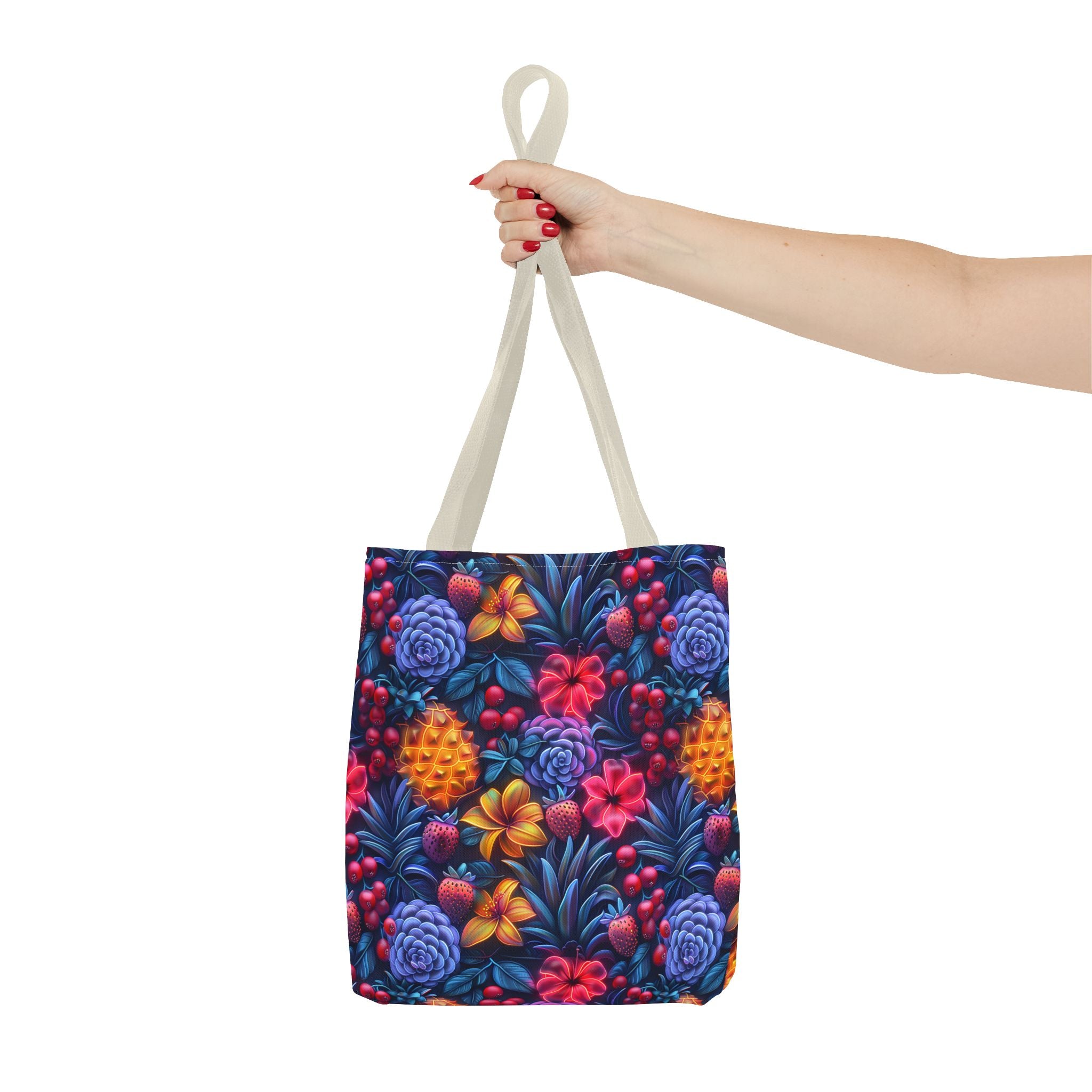 Colorful Fruit Print Back to School Tote Bag