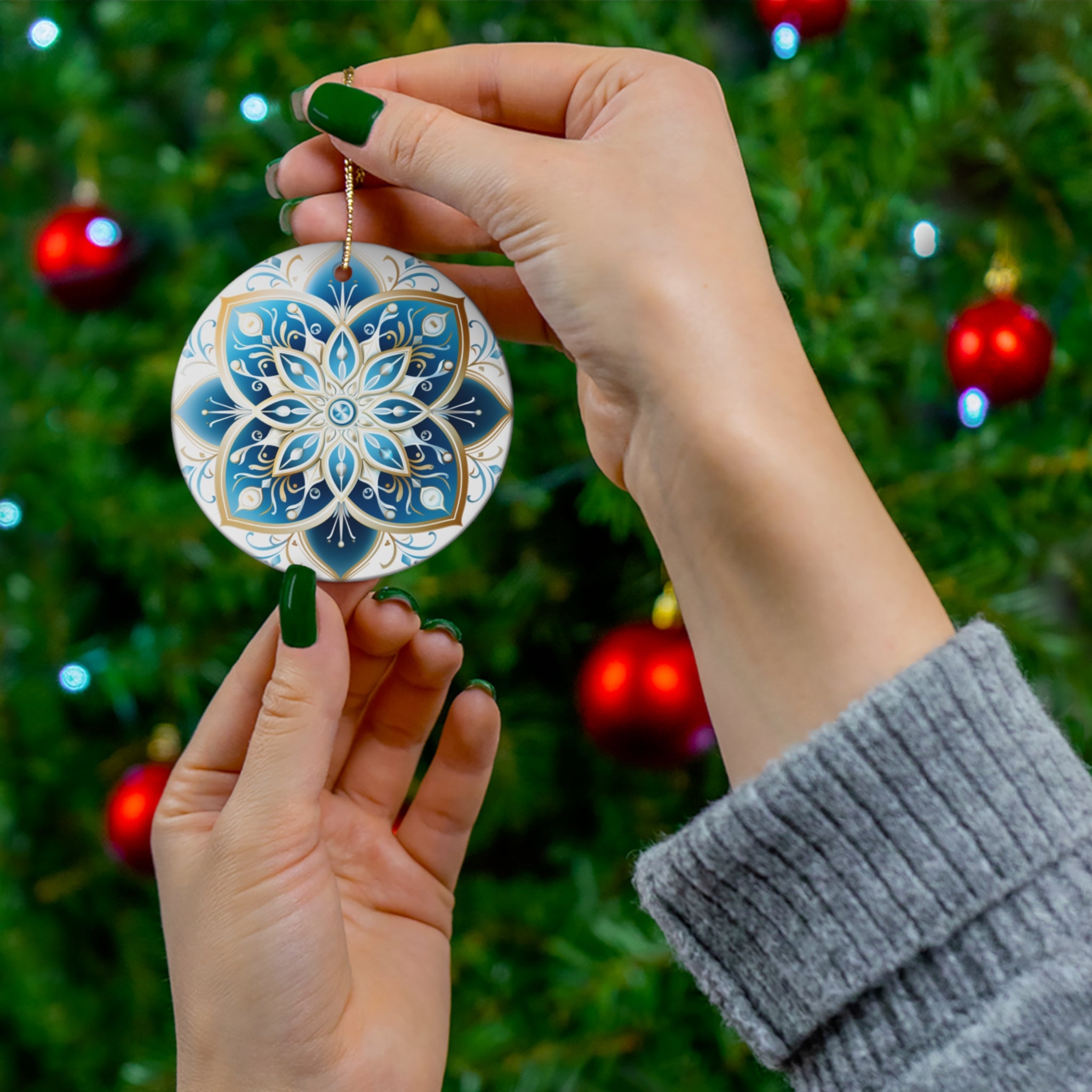 Snowflake Ceramic Ornament