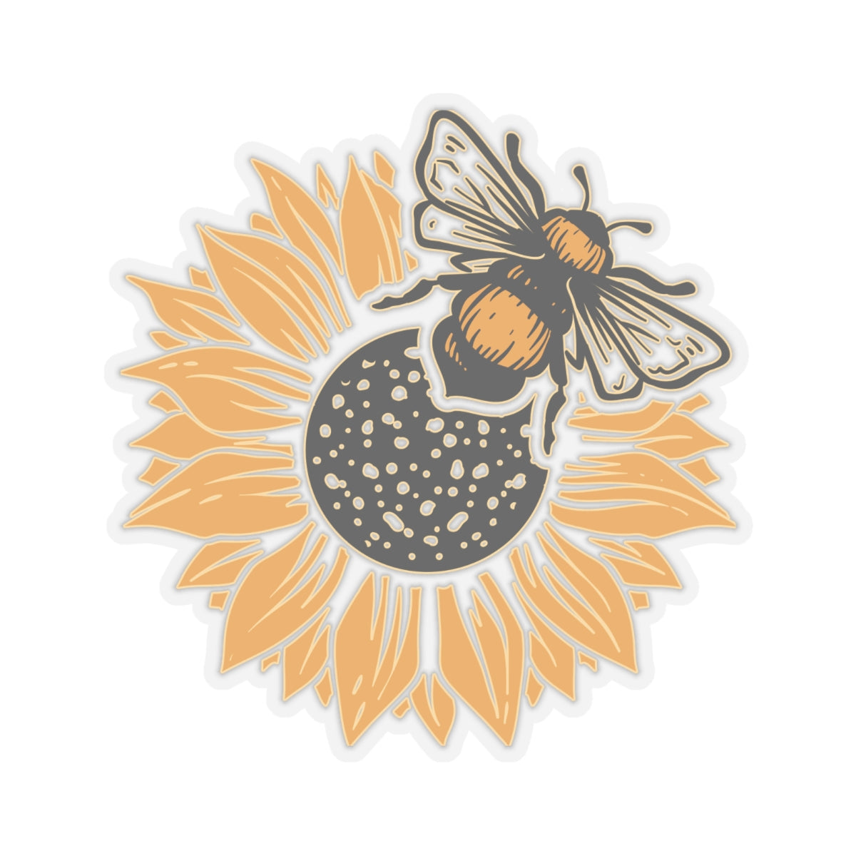 Sunflower Bee Sticker