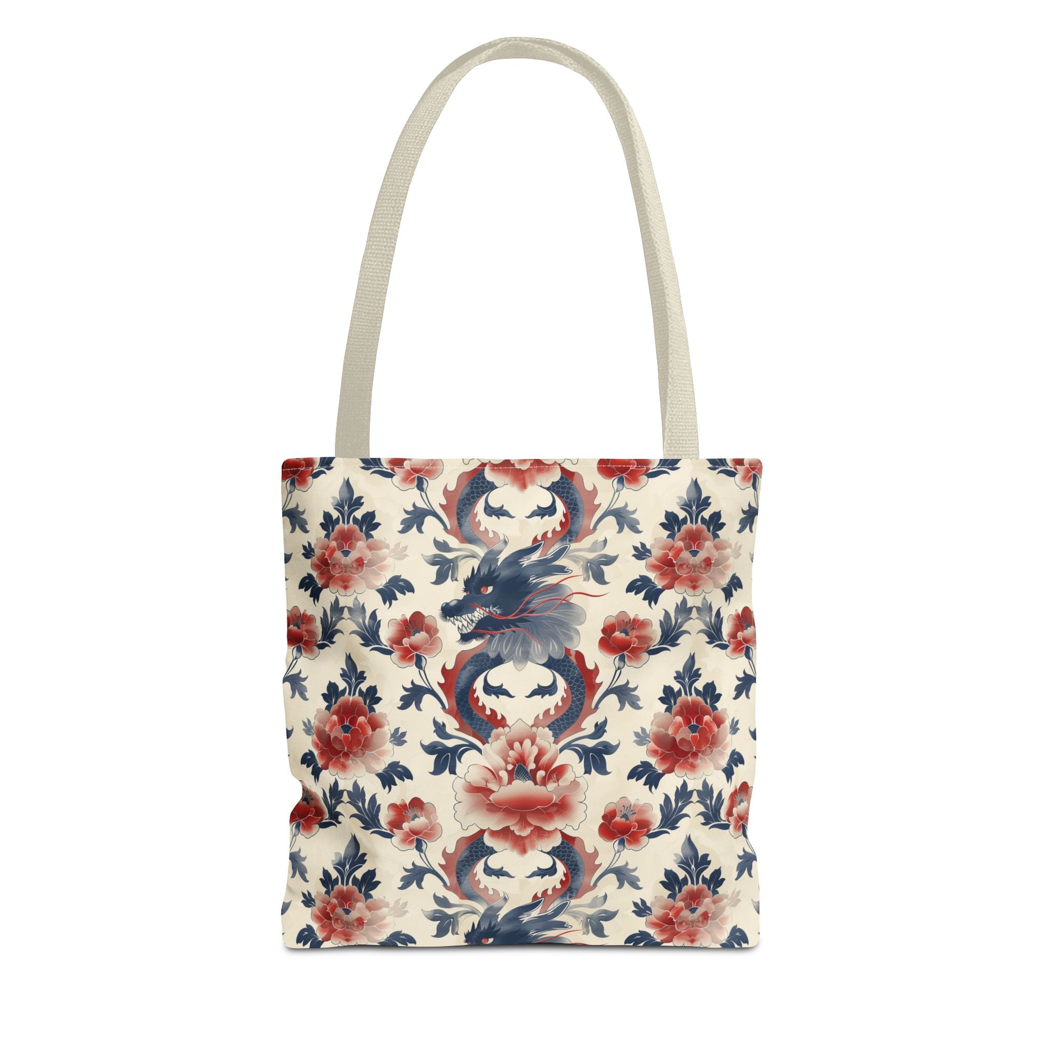 Red Blue Dragons Tote Bag