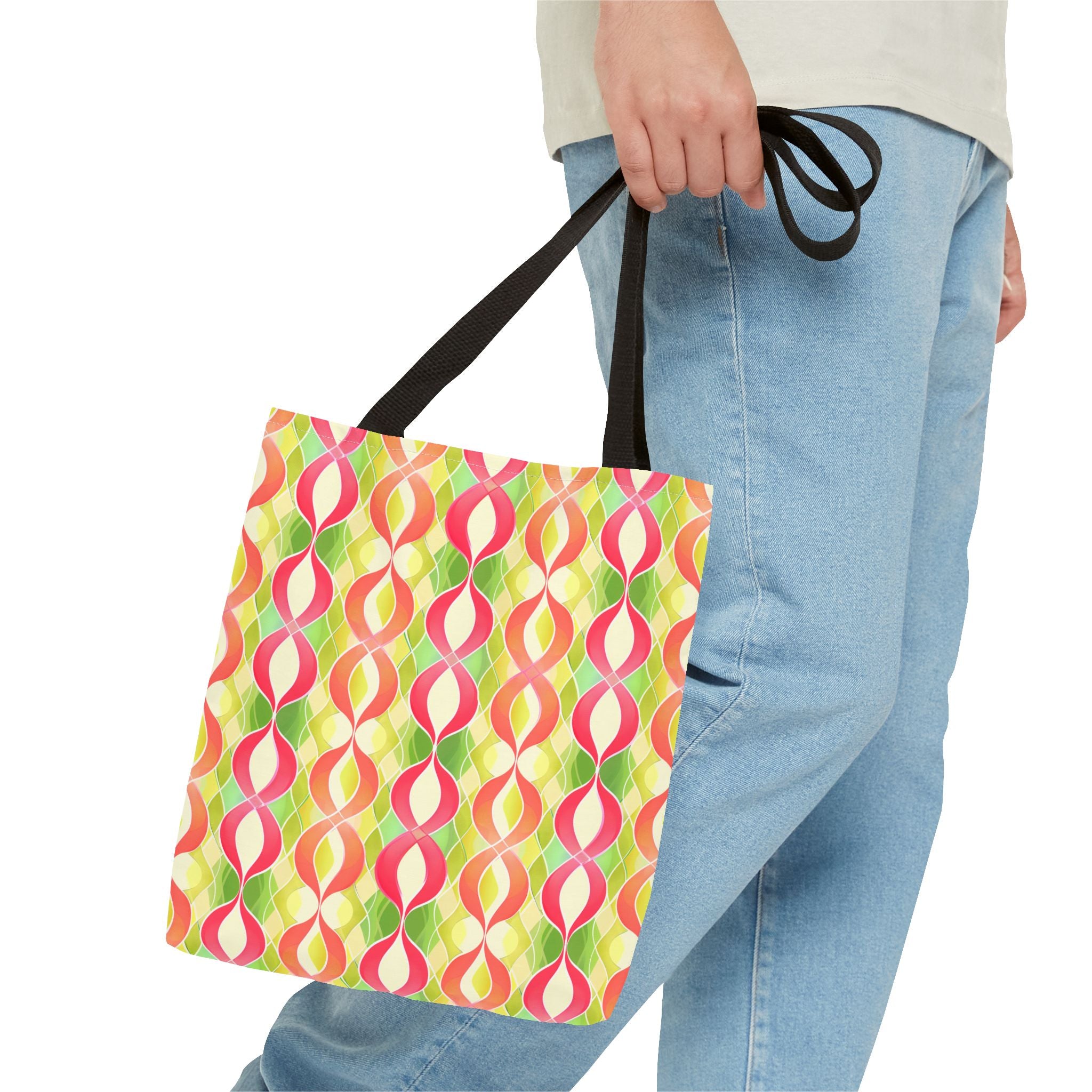 Pink & Green Chains Tote Bag