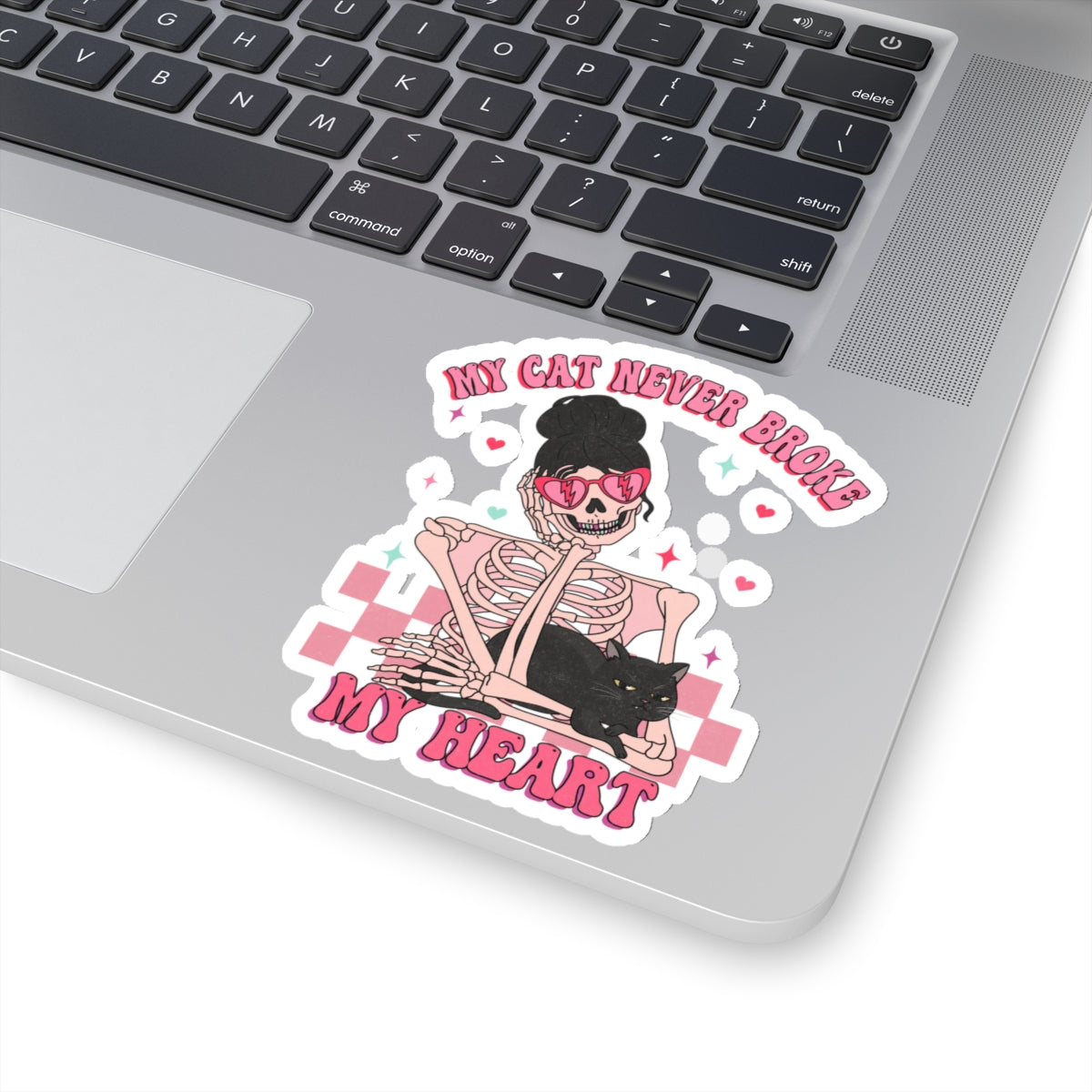 Cat Never Broke My Heart Funny Anti Valentines Day Vinyl Sticker