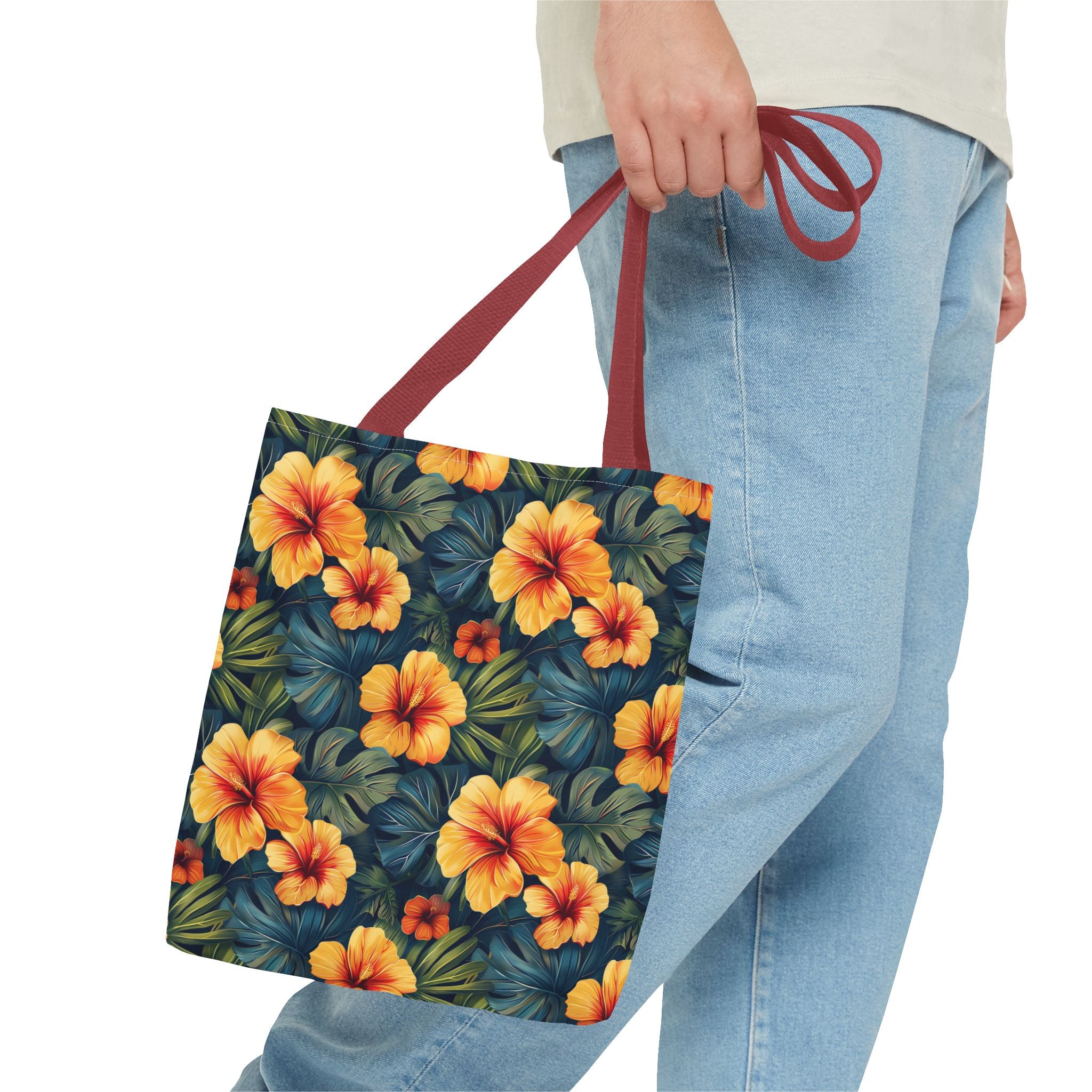 Orange Flower Summer Tote Bag