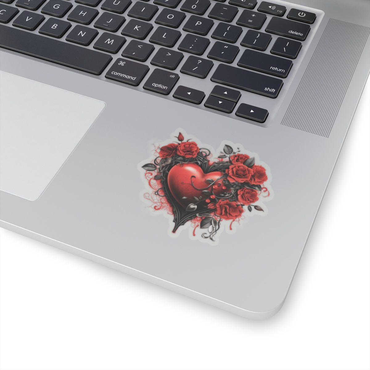 Red Roses Heart Vinyl Sticker