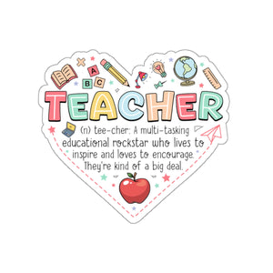 Heart Teacher Appreciation Sticker for Teachers back To School Gift