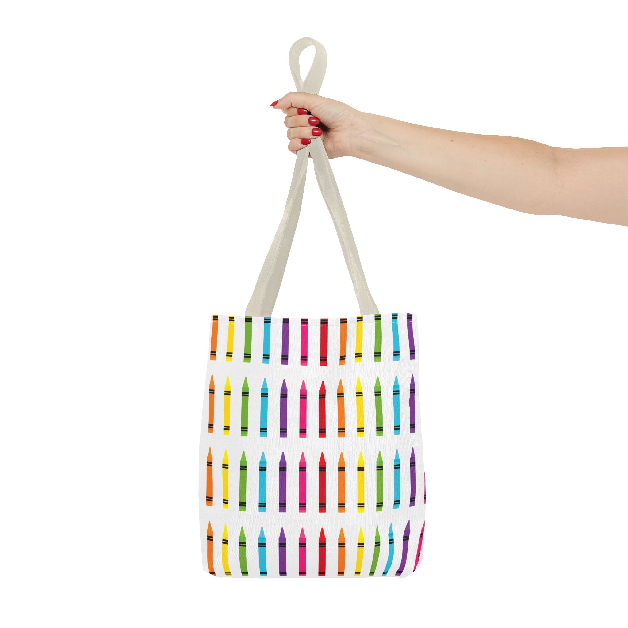 Crayon Print Back to School Tote Bag