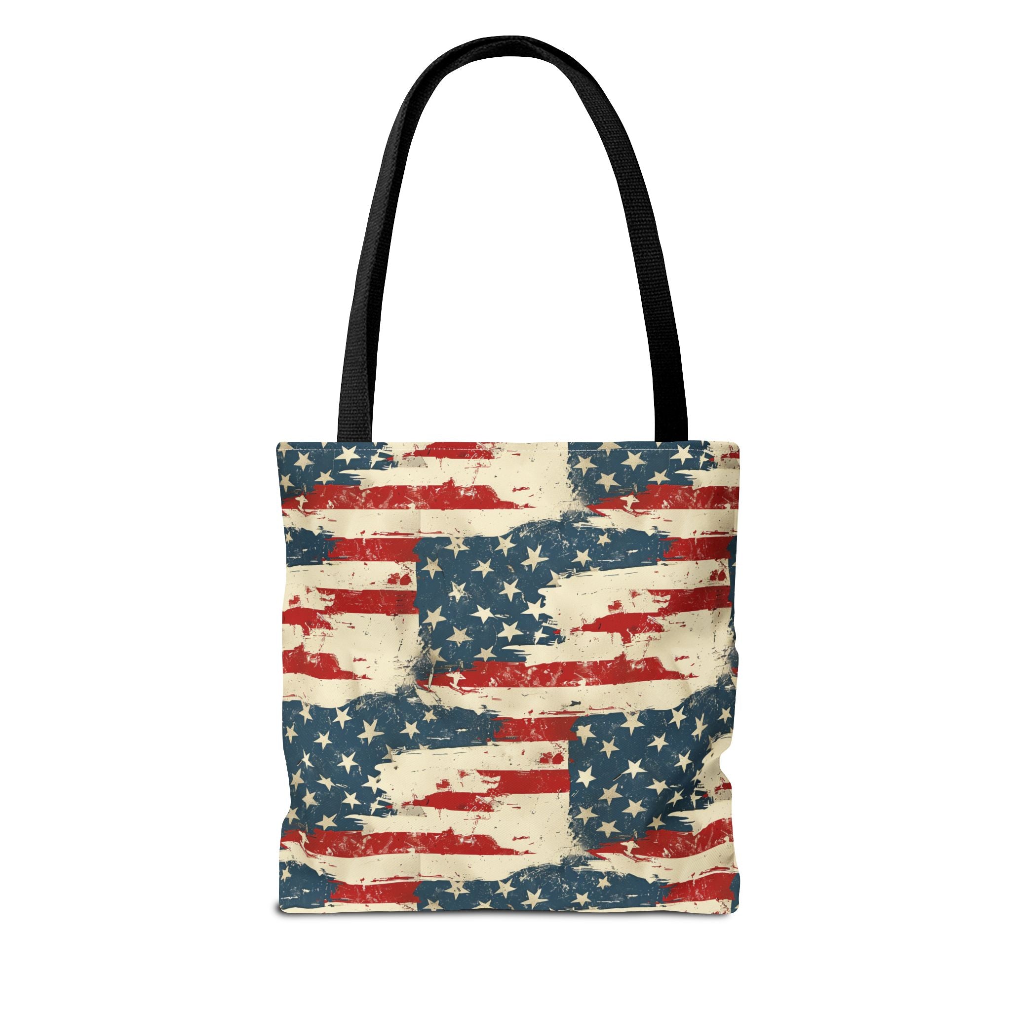 Stars & Stripes American Flag Pattern Patriotic Tote Bag