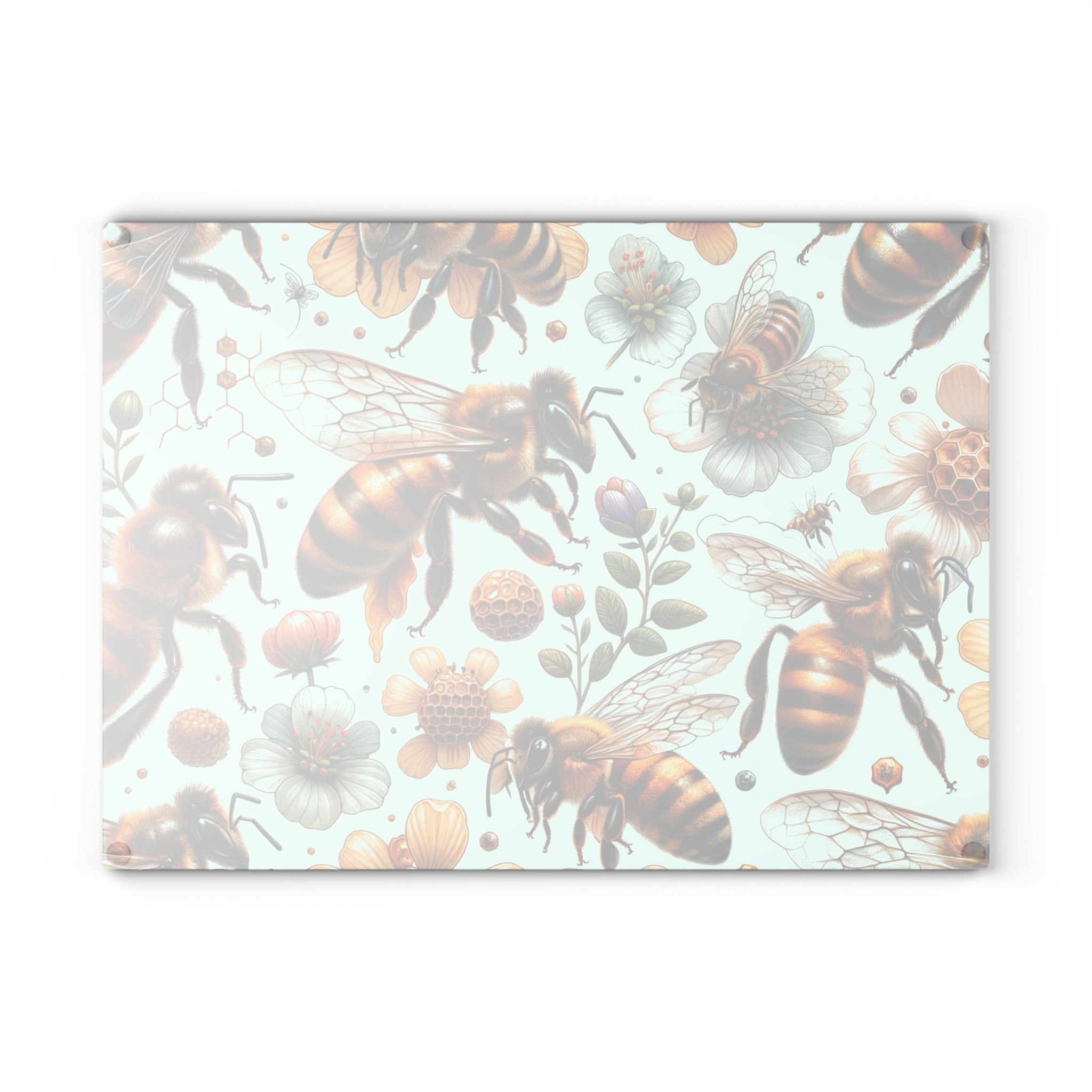 Bumble Bee Glass Cutting Board for Stylish Kitchen Decor