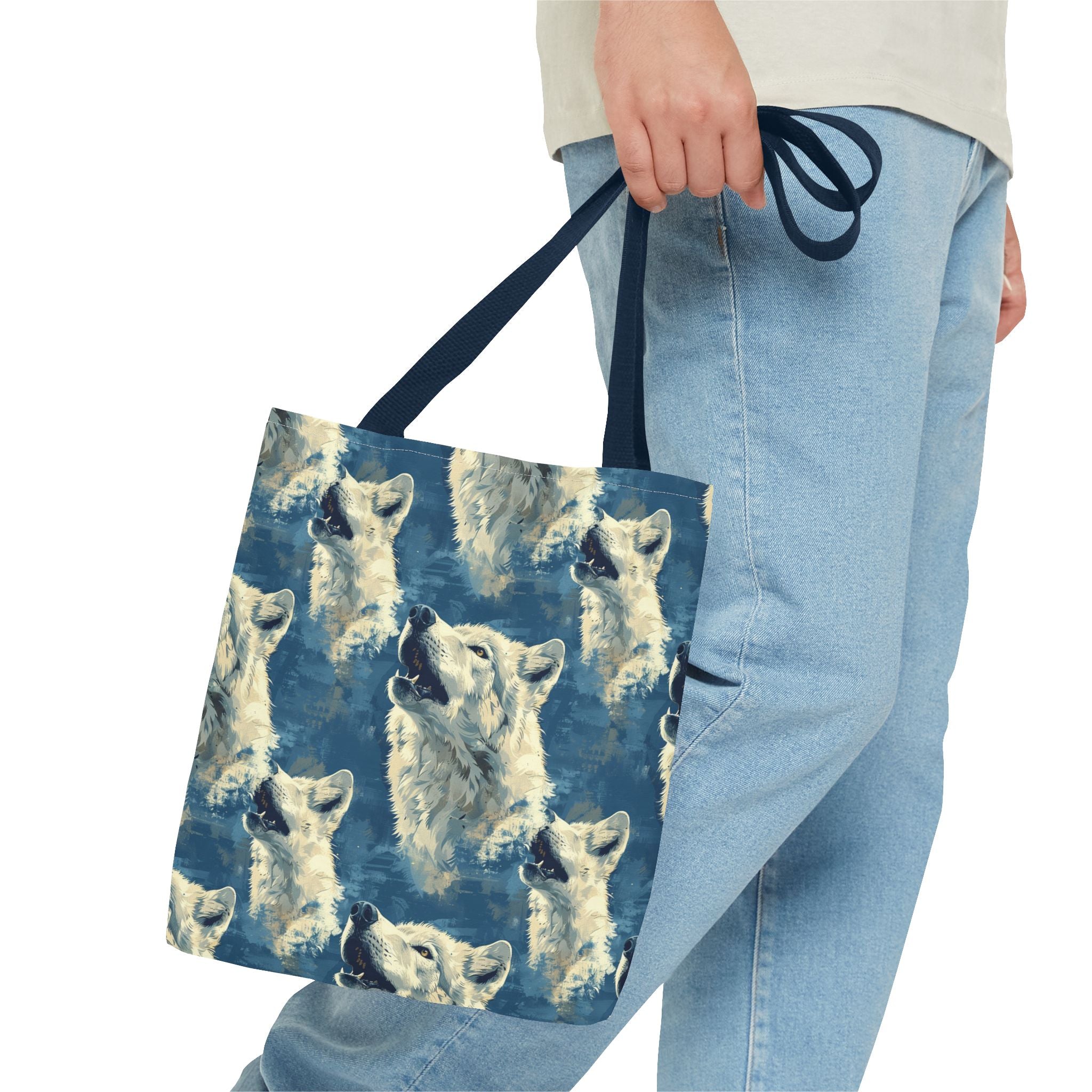 Howling Wolf Rustic Lodge Tote Bag