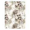 Cranberry Lake Designs Ultra-Soft Micro Fleece Country Rustic Racoons Floral Blanket