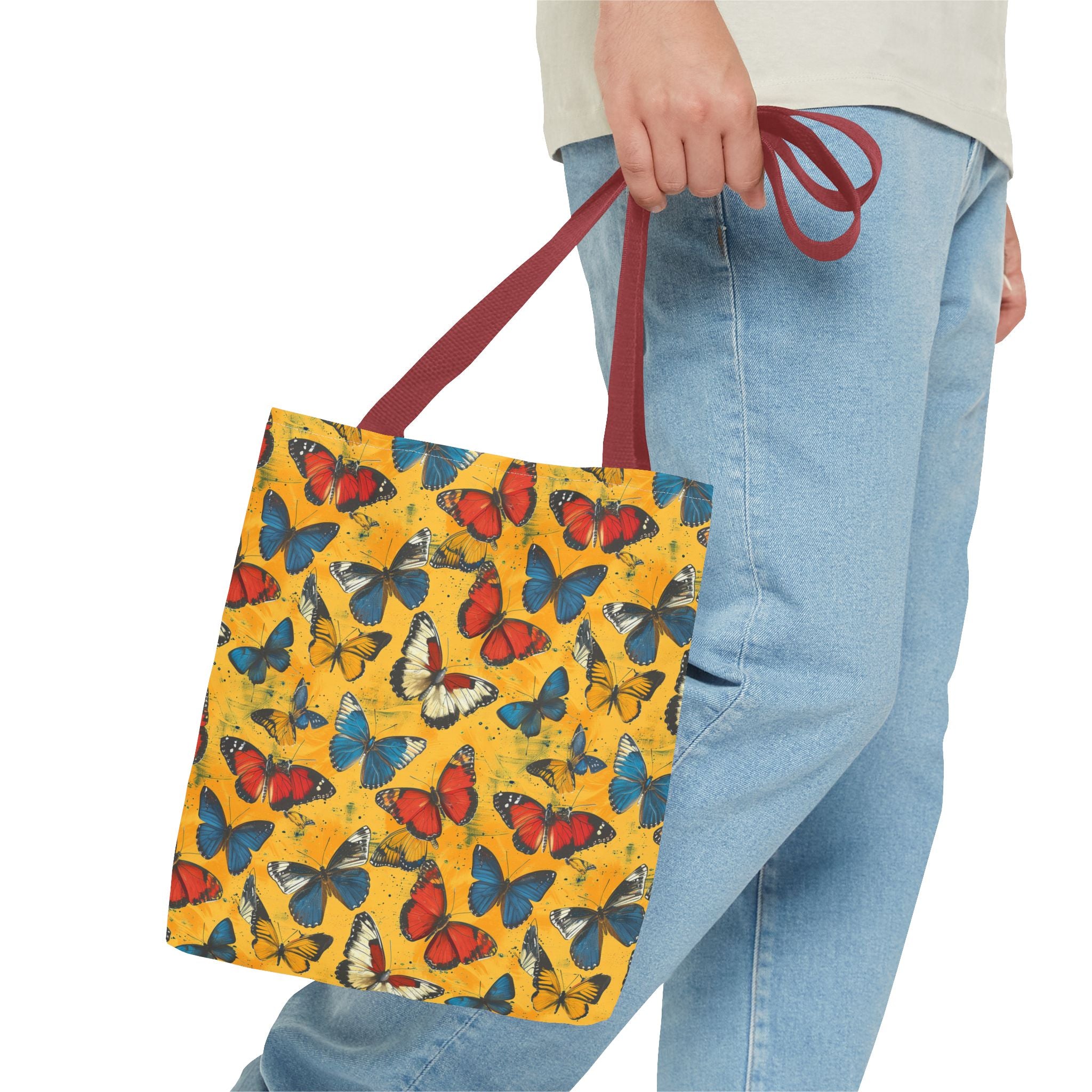 Yellow Whimsical Butterfly Tote Bag